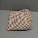 Mindsoft Plaid Ruffled Table Cloth Cotton Linen Fabric Checkered Gingham Tablecloth Farmhouse Vintage Buffalo Plaid Decorative Table Cover for Dining Room(70 x 52 Inches,Brown)