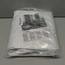 LAMIT White 100% Blackout Linen Curtains, 84 Inches Linen Textured Living Room Farmhouse Curtains Full Room Darkening Back Tab and Rod Pocket Burlap Panels with White Liner, 2 Panels, 52 x 84 Inch