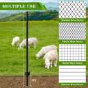 20 Pack Metal Fence Post, 5FT Heavy Duty U-Post for Wire Fence, No Dig T Posts Garden Fencing Stakes for Temporary Fencing, Electric Fence Wire, Corner Anchor