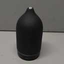 Essential Oil Diffuser,Handcrafted Ceramic Diffuser for Home,Ultrasonic Cool Mist Air Diffuser, 9 Colors Night Light with Timer (Black)