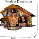 Kintrot Cuckoo Clock Pendulum Quartz Wall Clock Black Forest House Home Decor, 9.2 inches x 14.7 inches