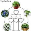 Plant Trellis for Climbing Plants Indoor Outdoor, Trlzey 3 Pack Stackable Metal Trellis - Small Garden Trellis for Potted Plants, Vine Support for Ivy, Flowers, DIY Home Deco