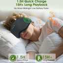 LC-dolida Bamboo Cotton Bluetooth Sleep Mask, 2 in 1 3D Soft Sleep Mask with Sleep Headphones, Sleep Eye Mask with Timming Setting, Blackout Sleeping Mask for Side Sleepers, Women Men, Grey