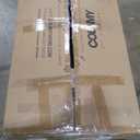 COLAMY 118" U-Shaped Sectional Couch, 4-Seat Modular Sofa with 2 Ottomans and Foldable Side Table, Grey for Living Room