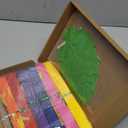 Geyee 12 Pcs 10" 20" Giant Mexican Fiesta Paper Flowers and 16 Pcs Leaves, Large Colorful Tissue Crepe Flowers Pom Poms Craft for Floral Backdrop Day of The Dead Birthday Party Decor(Elegant Color)