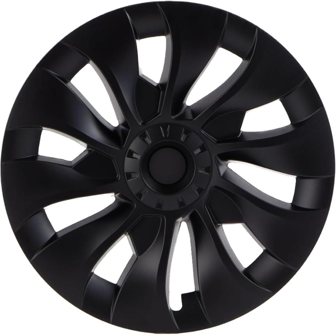 KAVANIC Fits Tesla Model 3 Wheel Cover Hubcap 18 Inch Matte Black (Replacement 1 PCS - Side 2) Uberturbine Style 2017-2023 Model 3 Aero Wheel Cover Replacement