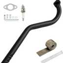 Upgraded Exhaust Pipe Center Exit Compatible with Coleman CT100U Massimo MB100 F-RP GMB100 Rascal Lite Mini Bike Predator 79cc 98cc 99cc 3.0HP 154F Engine Parts Black