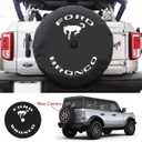 For Ford Bronco Spare Tire Cover with Back-Up Camera Hole,Rear Spare Wheel Cover 30"