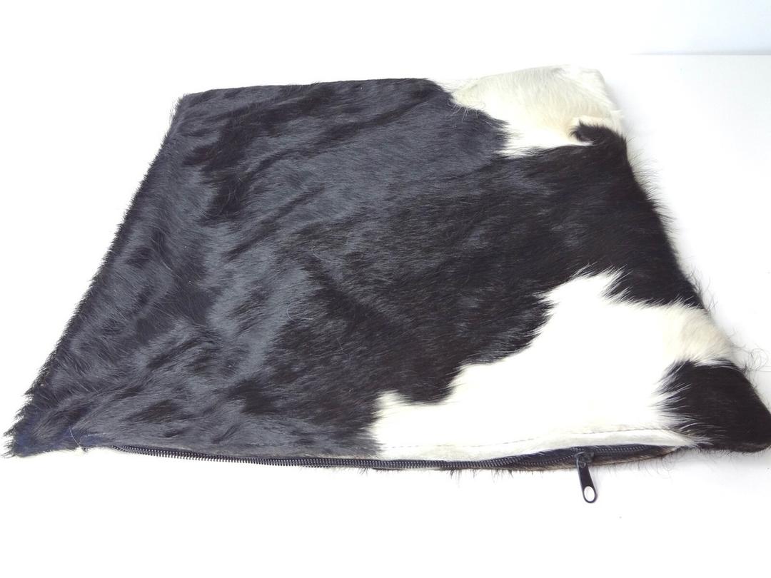 Pillow Black & White Cowhide Covers 20x20 Set of 2