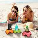 Baoton 4Pack Beach Vacation Accessories Essentials Drink Cup Holder Sand Beach Supplies Trip Gear Coasters Holding Beverage Phone Sunglass Key, BT210BH