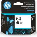 HP 64 Black Ink Cartridge | Works with HP ENVY Inspire 7950e; ENVY Photo 6200, 7100, 7800; Tango Series | Eligible for Instant Ink | N9J90AN