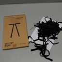 LaRibbons 24 Pcs Black Velvet Bows for Christmas Tree, Door, Garland, Wreath, 3/8" Wide, 5"x7", Vintage Style