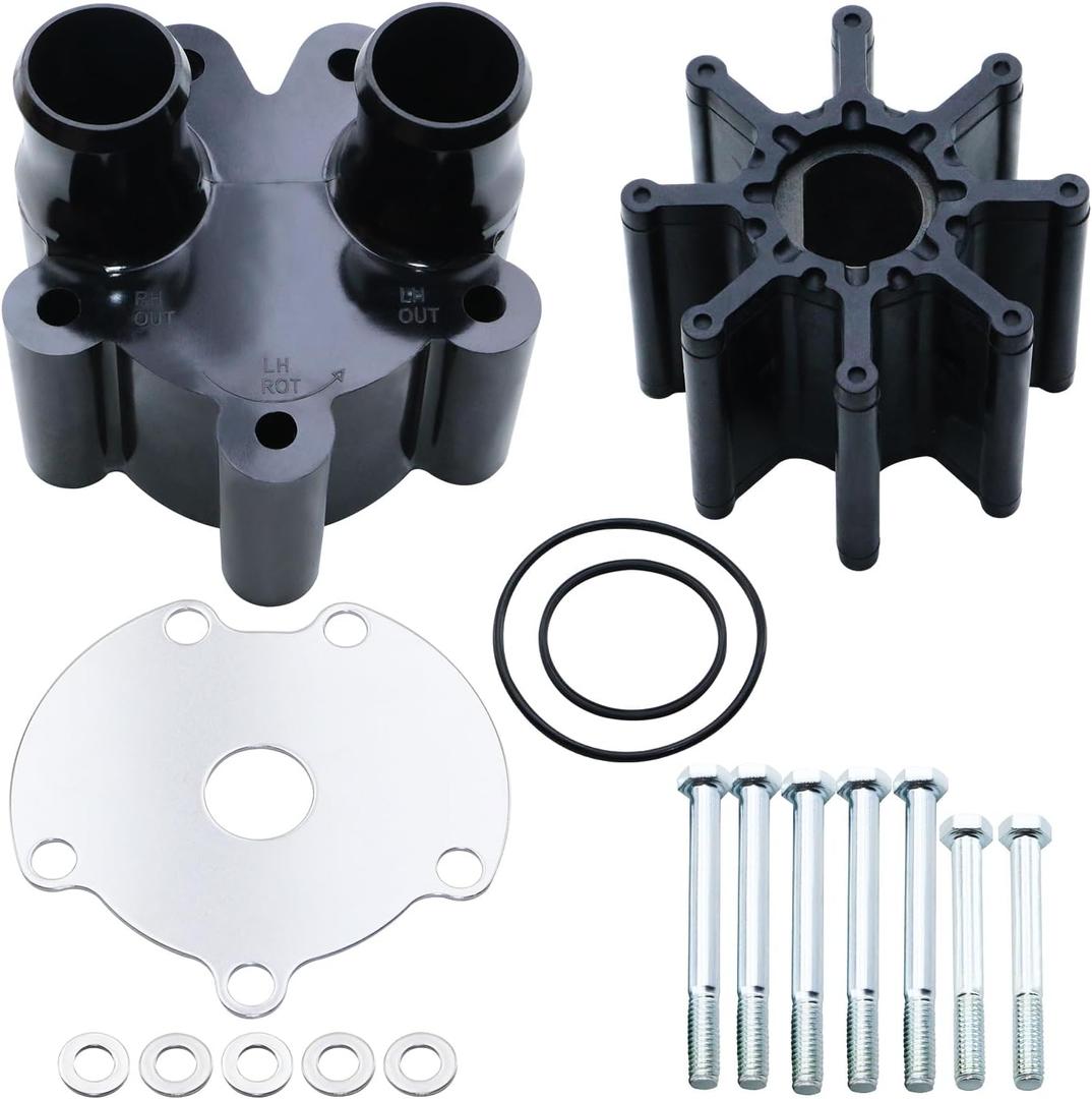 46-807151A14 Water Pump Impeller Kit With Housing for MerCruiser Alpha Bravo Engines, for Sierra 18-3150,Quicksilver 807151A14,Mercury 807151A14, 46-807151A7,Water Pump Housing and Impeller Repair Kit