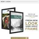 MCS Museum Poster Frame 18x24 Onyx Woodgrain, Vertical & Horizontal Wall Hanging Large Picture Frame for Photos, Posters & Art Prints (1-Pack)