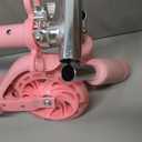 Scooter for Kids Ages 3-12 - Kids Kick Scooters with Led Light Up Wheels & 3 Levels Adjustable Handlebar, Lightweight Foldable 2 Wheel Girly Pink Scooter Christmas Birthday for Girls Boys. (Girly Pink)