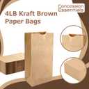 4lb Brown Kraft Paper Lunch and to Go Bags - Pack of 500ct