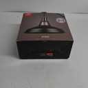 GLOBE Electric 65712 Robin 1-Light Plug-in or Hardwire Pendant, Satin Black, Antique Brass Accents, 15ft Black Woven Fabric Cord, in-Line On/Off Rocker Switch