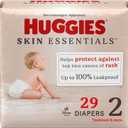 Huggies Size 2 Diapers, Skin Essentials Baby Diapers, Size 2 (12-18 lbs), 29 Count, Packaging May Vary