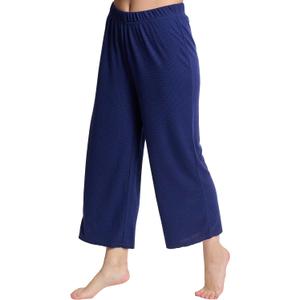 Mad Dog Lounge Women's Pajama Pants, Wide-Leg Cropped Capris, Casual Night Sleep Summer PJ Bottoms for Ladies (Gray, XL)
