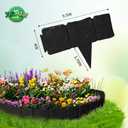 2026 New Edging for Landscaping - Garden Edging Border-4 in Tall-Plastic Stone Effect for DIY Landscape,Lawn&Flower Bed (Black, 40 Pcs)