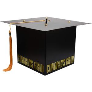 Graduation Card Box Graduation Card Holder Original Graduation Cap Shaped Card Box with Real Tassel for Graduation Party Supplies