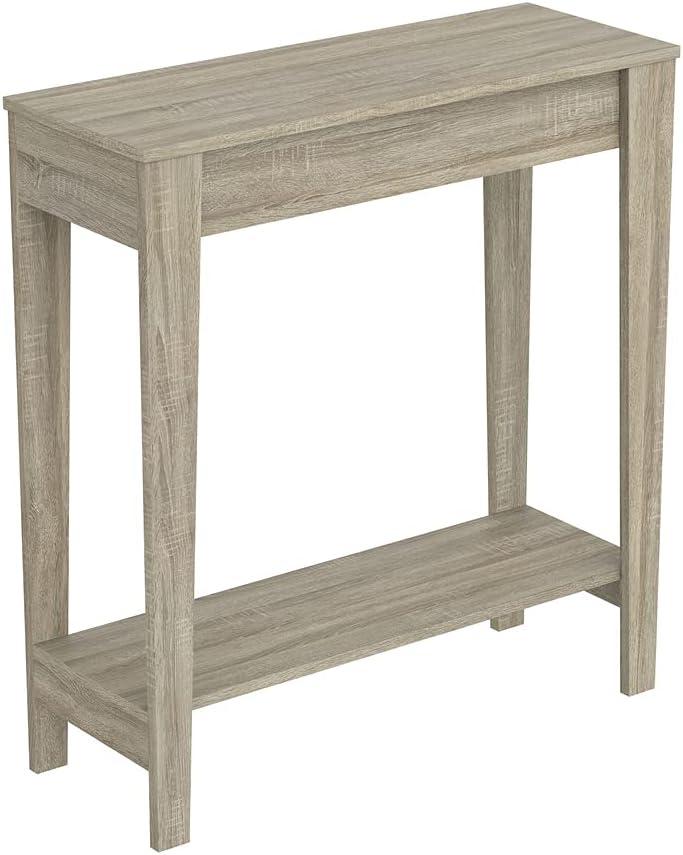 Safdie & Co. Safdie 81094.Z.05 Entryway Console Sofa Couch Table/Accent Wall Table-31 Long/Dark Taupe with 1 Shelf for Living Room, Beige, 11.5 in x 31 in x 34 in