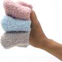6 Pairs Womens Fuzzy Socks, Microfiber Plush Warm House Slipper Socks for Indoor Home,Cozy Sleeping Socks, Winter Gift Idea