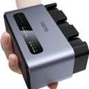 llano 3-Pack NP-W235 Batteries and 30W Fast Charger for Fujifilm GFX100RF, XT5, XT4, VG-XT4, X-S20, GFX100S, GFX50S II, Heat Dissipation Aluminum Alloy Body, 2400mAh Capacity, LED Diisplay