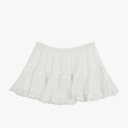 White Mini Skirt Women Lace Korean High Waist A-Line Ruffle Short Skirt XXL