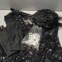 Women's Flapper Dresses 1920s,Great Gatsby Dresses Sequin Fringe Cocktail Dress Roaring 20s Dress for Harlem (Large)