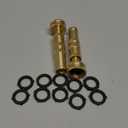 Triumpeek Solid Brass Hose Nozzle, 2 Pack 4" Heavy Duty Brass Garden Hose Nozzle with 10 Rubber Washers