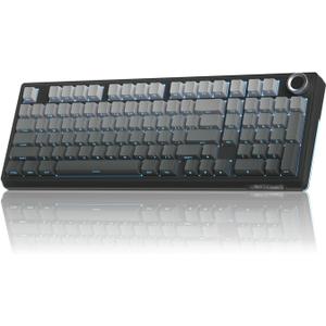 SOLAKAKA KI99 Pro 96% Wireless Mechanical Keyboard, RGB Gaming Keyboard, Hot-Swappable Pre-Lubed Switches, Gasket Structure Creamy Keyboards (Gradient-Black, Non-Silent Version)