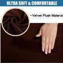 Smiry Velvet Seat Covers for Dining Room Chair Set of 6, Stretch Fit Removable Washable Chair Seat Cushion Protector Slipcovers with Ties, Coffee