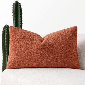 MIULEE Fall 12x20 Inch Textured Boucle Throw Pillow Cover Burnt Orange Accent Solid Lumbar Pillow Case Decorative Soft Pack of 1 Couch Cushion Chair Sofa Bedroom Livingroom Home Decor MIULEE Fall 12x20 Inch Textured Boucle Throw Pillow Cover Burnt Orange Accent Solid Lumbar Pillow Case Decorative Soft Pack of 1 Couch Cushion Chair Sofa Bedroom Livingroom Home Decor