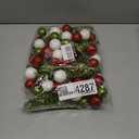 6 Pieces Christmas Tree Picks Sprays Christmas Tree Topper Decoration Glitter Ball Toppers for Christmas Tree Wreath Decoration Party Home Supply (Style C)