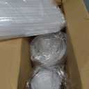 Lamosi 100 Pack 16 oz Clear Plastic Cups with Lids and Straws, Disposable Plastic Coffee Cups with Lids for Iced Coffee, Cold Beverages, Smoothies and To-Go Drinks