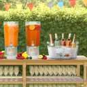 Lifewit 6.5L Ice Bucket for Parties 2 Packs, Portable Drink Bucket for Cocktail Bar, Plastic Champagne Cooler for Beverage/Wine/Beer, Mimosa Bar Supplies Chiller Tub with Scoop 38 x18x20cm/15x7x8" (EXP 08/26/26)