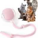Rocfish Durable Interactive Cat Toys for Indoor Cats, Smart Automatic Cat Chase Ball Toy, Upgraded Speedy Tail Kitten Toy for Bored Indoor Adult Pets (Pink)