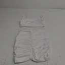 Women's Ruched Cami Crop Top Bodycon Skirt 2 Piece Outfits Dress XS