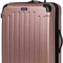 Kenneth Cole REACTION Renegade Luggage Expandable 8-Wheel Spinner Lightweight Hardside Suitcase, Rose Gold, 28-Inch Checked