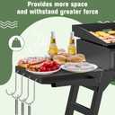 Griddle Side Shelf for Blackstone 17" and 22" Griddle Stand 5013, Griddle Table for Blackstone Griddle Stand with Sideshelf, Tool Hooks, Paper Towel Holder, Fit for 17 22 Inch Propane Table Top