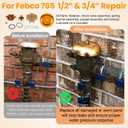 For Febco 765 3/4 Repair kit, 765 3/4in & 1/2in Model, 905-211 Bonnet Poppet Repair Kit & 905-051 Check Valve Assembly Kit & Canopy for FEBCO 765 1/2" and 3/4" Backflow Preventer & Vacuum Breaker