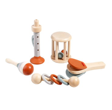 Montessori Toddler Musical Instruments Set for Ages 3+, Wooden Music Toys That Build Coordination, Rhythm & Sensory Skills by Playfully