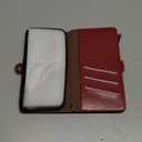 XcaseBar compatible with iPhone 17 Pro 6.3" Wallet case with Zipper Credit Card HolderRFID Blocking,Flip Folio Book PU Leather Phone case Shockproof Cover Women Men for Apple 17 Pro case Red