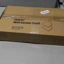 Corner Floating Shelves, Rustic Brown Wood, Set of 2, Wall Mount Storage with Guardrail for Bathroom Kitchen Living Room (White)