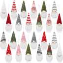 24 Pieces Christmas Tree Hanging Santa Gnomes Elf Ornaments Bulk Swedish Handmade Scandinavian Gnomes Santa Sprite Plush Hanging Holiday Gnome Handmade Swedish Home Decorations Holiday Decor