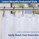 BRIOFOX Industrial Shower Curtain Rod - Rustproof Non-Slip Long Tension Shower Rod 54-90 Inch 304 Stainless Steel Tension Curtain Rod, Brushed Nickel