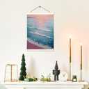 LKETW Coastal Beach Surf Poster Hanger Frame 12x16 Inch, Ocean Seaside Surfing Beachy Wall Art Posters for Bedroom, Watercolor Coastal Hanging Banner Decor for Home Surf Room Beach House