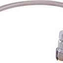 SharkBite Max 20 In. Stainless Steel Braided Faucet Connector with Angle Stop Valve, 1/2 Inch PTC x 1/2 Inch FIP, PEX Pipe, Copper, CPVC, PE-RT, HDPE, UR24657
