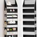 Criusia Over the Door Organizer, Heavy-Duty 6-Shelf Hanging Storage with 13 Mesh Pockets, 55lbs Capacity Behind the Door Storage for Nursery, Bathroom, Bedroom, and Dorm, Black